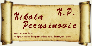 Nikola Perušinović vizit kartica